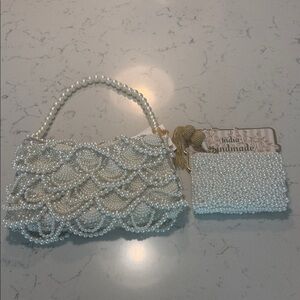 Elegant Pearl Beaded Handbag